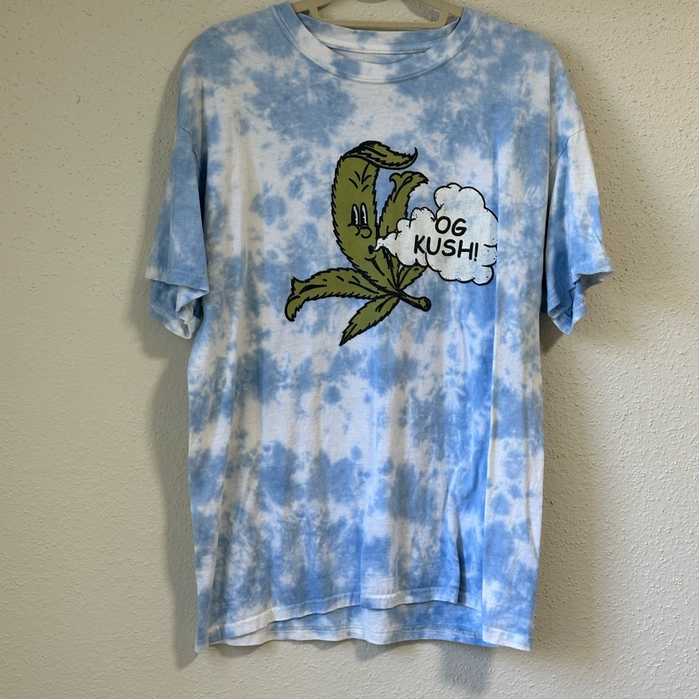 Urban Outfitter Blue And White Tee Shirt Size Unisex Large Pre Owned - Picture 2 of 6